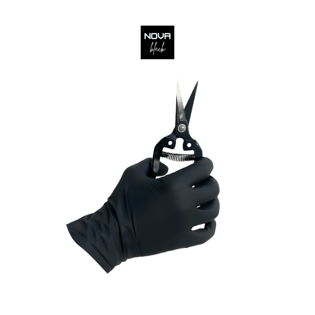 Nova Black Nitrile Disposable Gloves - Box Of 100