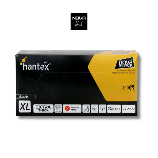 Nova Black Nitrile Disposable Gloves - Box Of 100