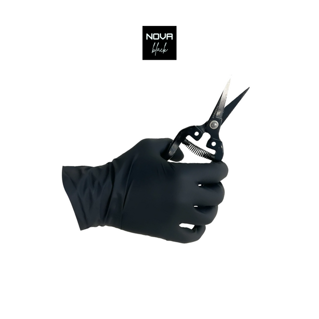 Nova Black Nitrile Disposable Gloves - Box Of 100