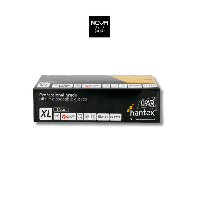 Nova Black Nitrile Disposable Gloves - Box Of 100