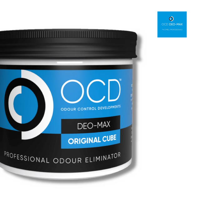 OCD Deo-Max Original Cube 130g odour eliminator tub with blue label