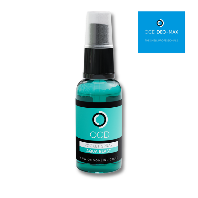 OCD Pocket Spray 30ml Aqua Blast odour neutraliser bottle