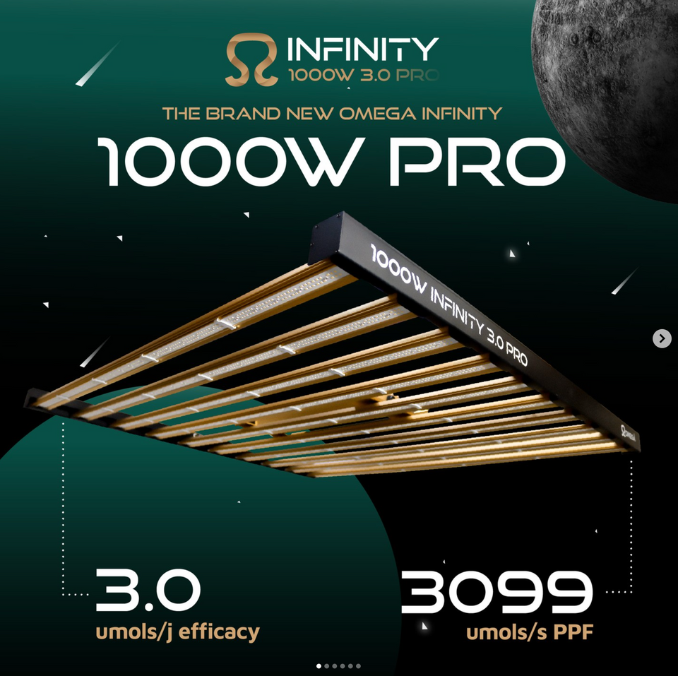 Omega Infinity 1000w Pro 3.0 LED Grow Light 3.0 umol