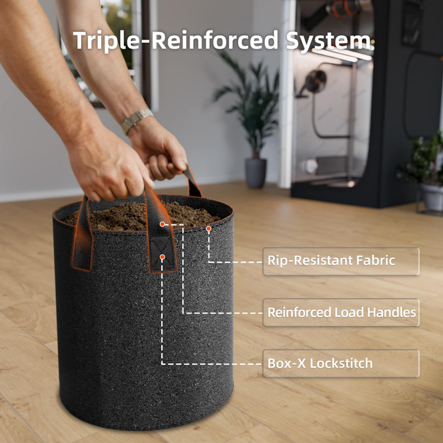 Spider Farmer Root Boosting Grow Bag 38 Litre (5 Pack)