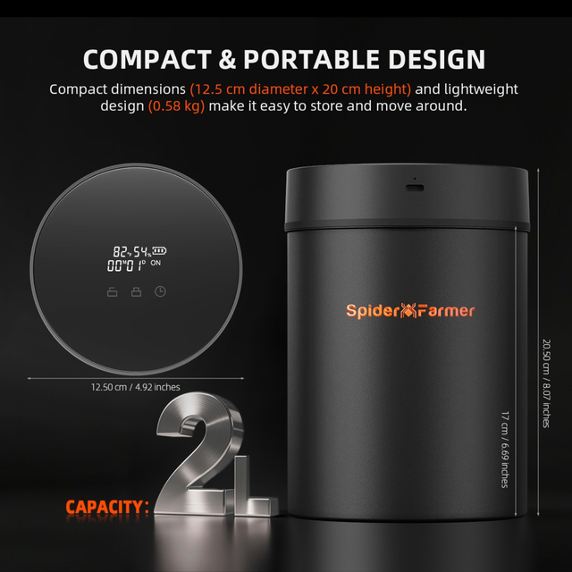 Spider Farmer 2 Litre Auto-Cure Smart Jar