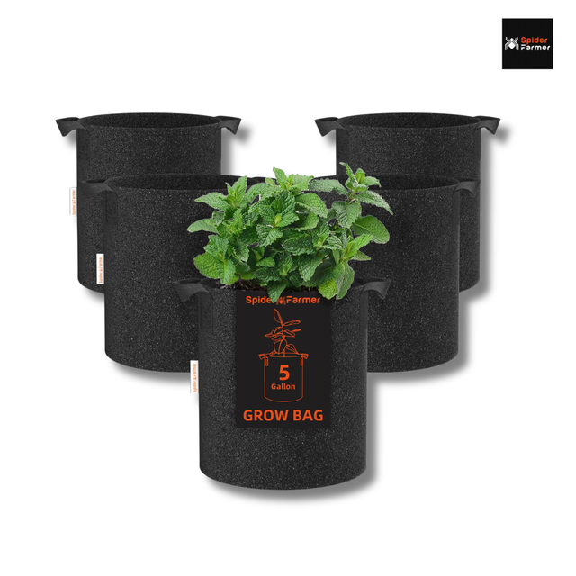Spider Farmer Root Boosting Grow Bag 22 Litre (5 Pack)
