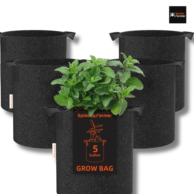 Spider Farmer Root Boosting Grow Bag 22 Litre (5 Pack)