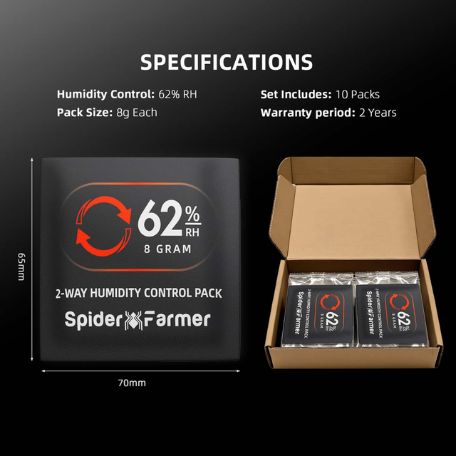 Spider Farmer 62% Humidity Control Packs (10 Pack)