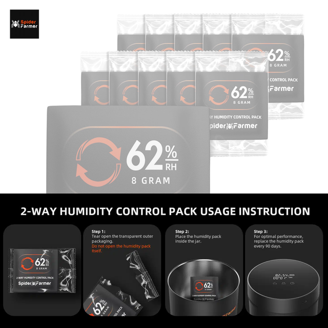 Spider Farmer 62% Humidity Control Packs (10 Pack)