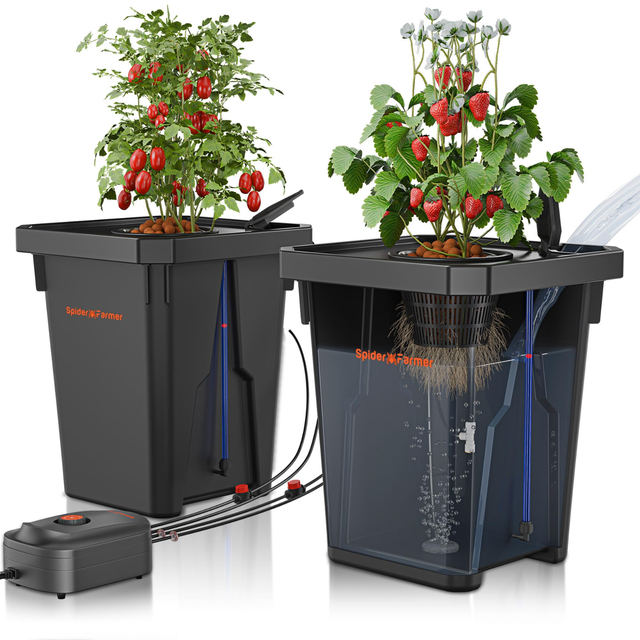 Spider Farmer DWC system with AC5 Smart Controller - 2 Plant System.
