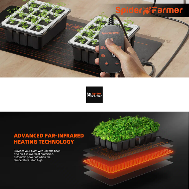 Spider Farmer Infra Red Plant Heat Mat Kit