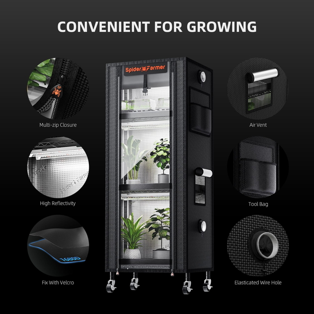 The Spider Farmer 3 Shelf Plant Stand.