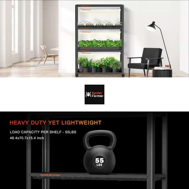 Spider Farmer SF600 LED Grow Shelves