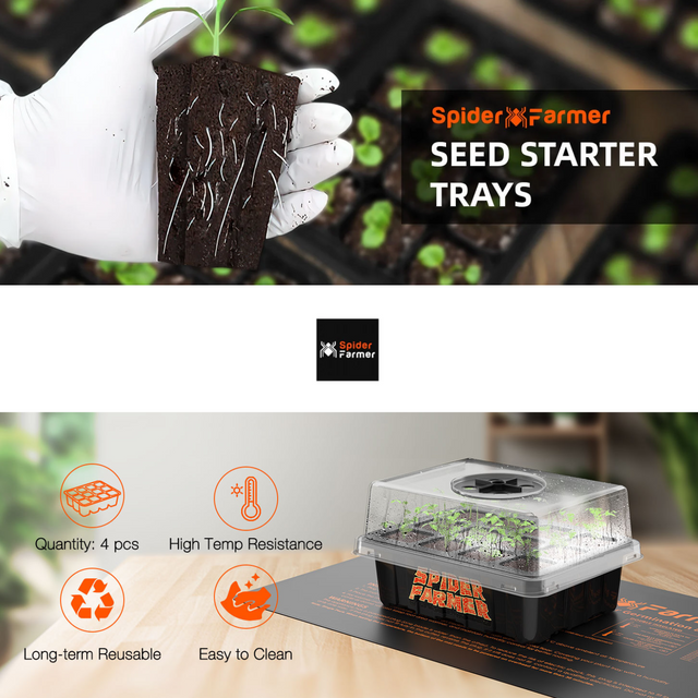 Spider Farmer Seed Starter & Propagation Trays (4 Pack)