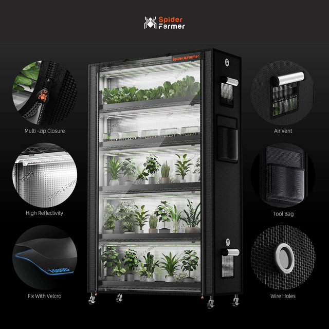 Spider Farmer 6 Tier Professional Plant Stand - 220w