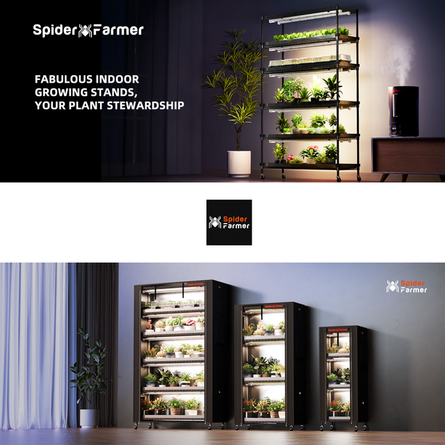 Spider Farmer 6 Tier Professional Plant Stand - 220w