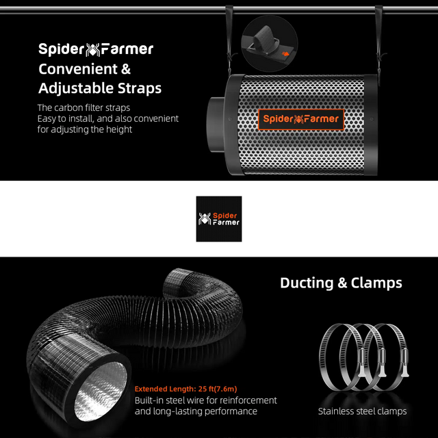 Spider Farmer 6" Smart Ventilation Kit with GGS Controller