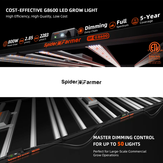 Spider Farmer G8600 SMART LED Grow Light 800w
