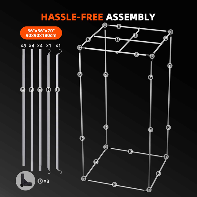 Spider Farmer Grow Tent - 0.9m x 0.9m x 1.8m