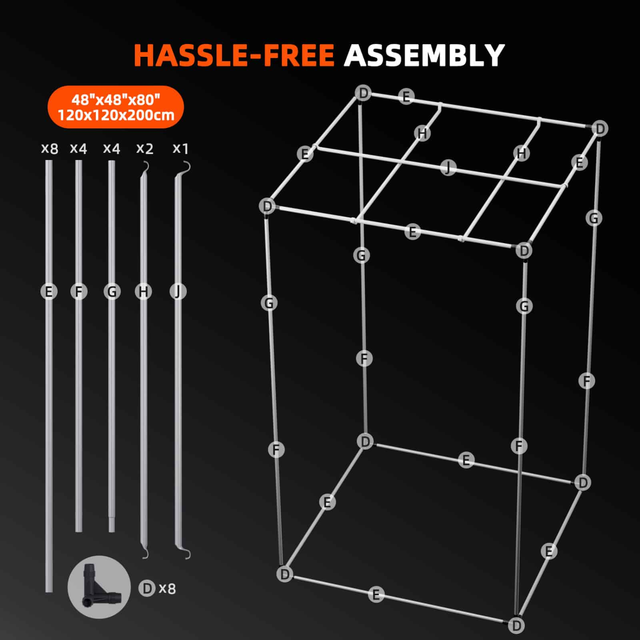 Spider Farmer Grow Tent - 1.2m x 1.2m x 2.0m