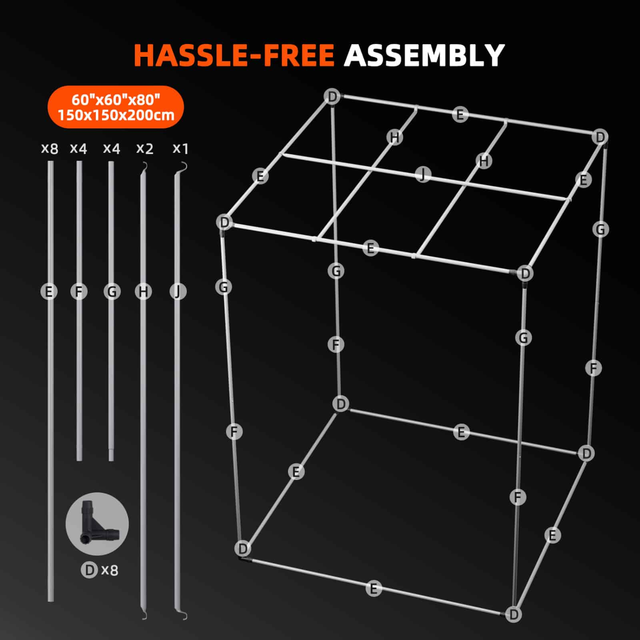 Spider Farmer Grow Tent - 1.5m x 1.5m x 2.0m