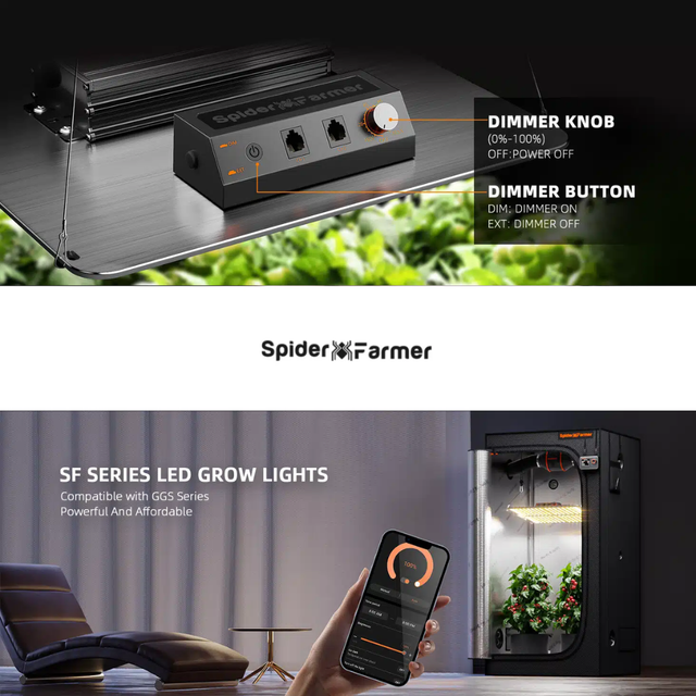 Spider Farmer SF2000 Pro LED Grow Light 200w