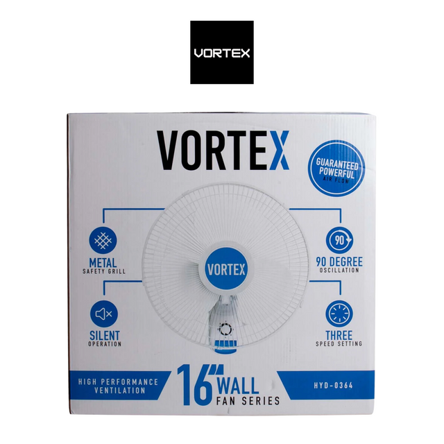 Vortex 16" Oscillating Wall Fan - 3 Speed