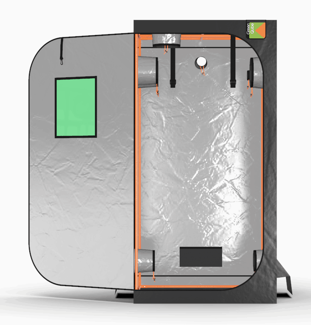 LED Grow Lights - Green Qube GQ100 Grow Tent Front