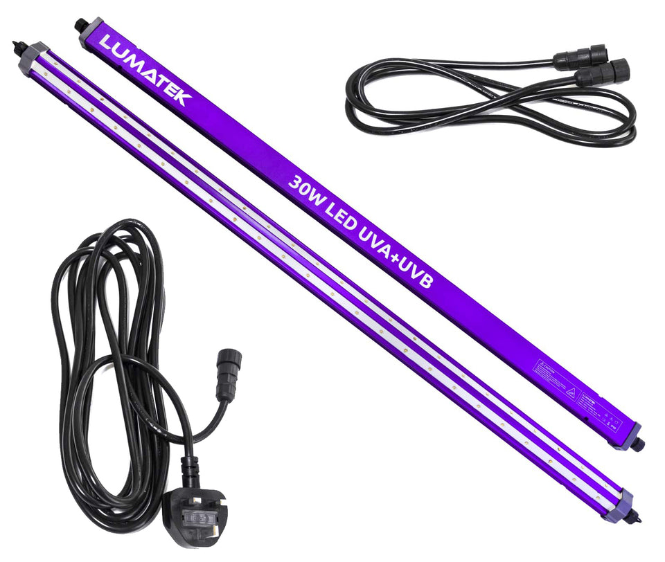 Lumatek 30w UV LED Grow Light Bar With Power Cable and Daisy Chain