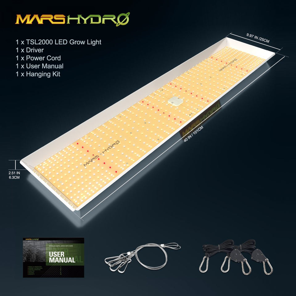 Mars Hydro LED Grow Light TSL2000 Package Contents