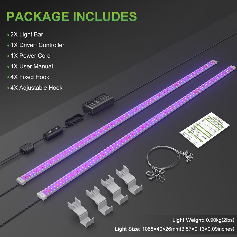 Mars Hydro UR45 UV & IR Supplemental LED Grow Light Package Includes