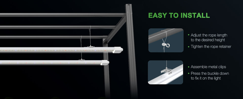 The Mars Hydro VG80 Propagation LED Grow Light Bar Easy To Install