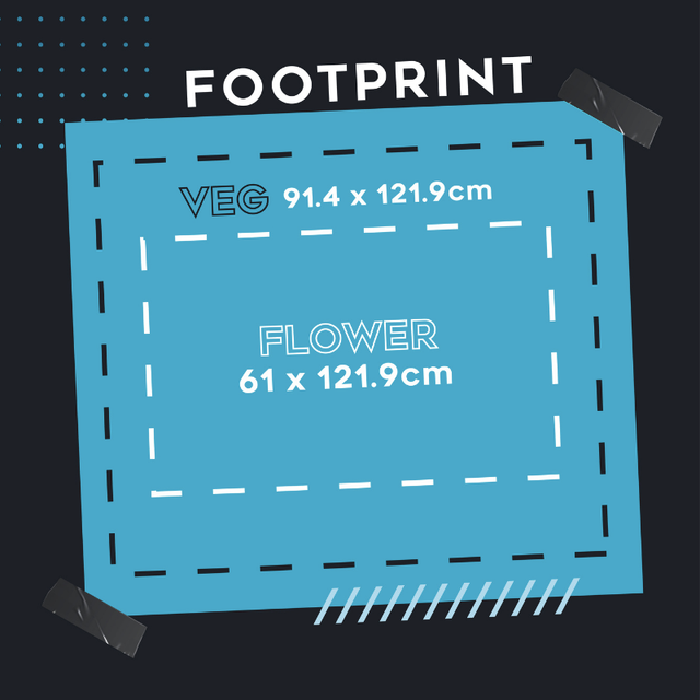 LED Grow Light Footprint
