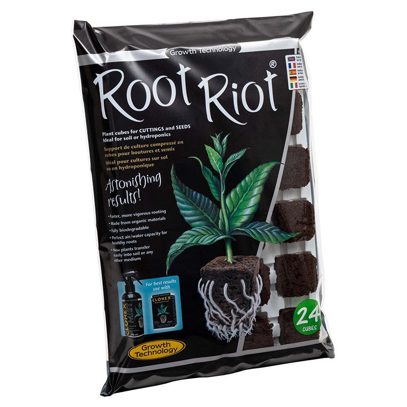 Root Riot Cubes for Cuttings LED Grow Light 