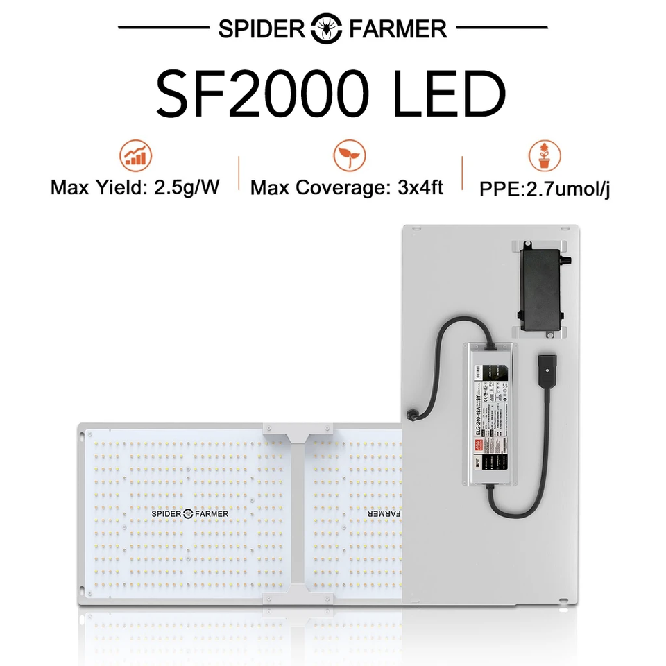 Spider Farmer SF2000 LED Grow Light ledgrowstore