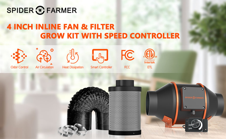 Spider Farmer Dimmable Fan & Filter Kit